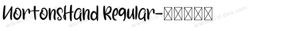 NortonsHand Regular字体转换